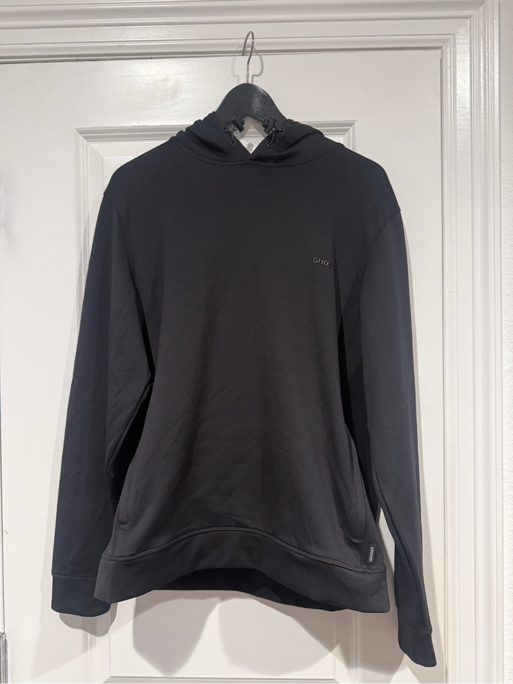 NWOT Ghost Golf Minimalist Black Hooded Pullover Sweatshirt - Medium